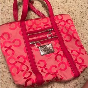 Pink coach purse